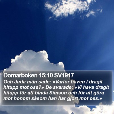 Domarboken 15:10 SV1917 Bible Verse Image