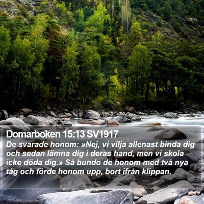 Domarboken 15:13 SV1917 Bible Verse Image