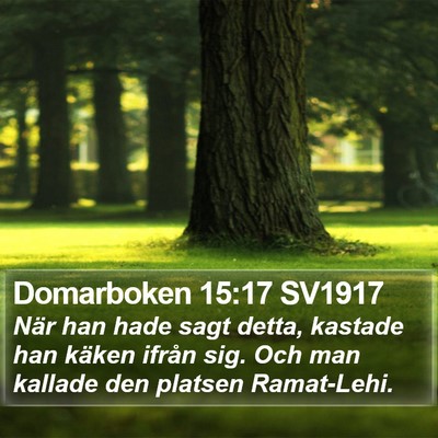 Domarboken 15:17 SV1917 Bible Verse Image