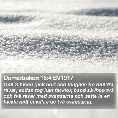 Domarboken 15:4 SV1917 Bible Verse Image