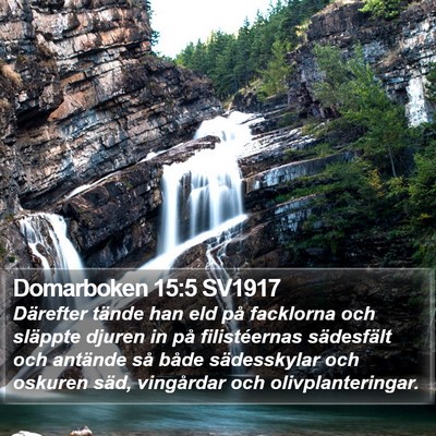 Domarboken 15:5 SV1917 Bible Verse Image