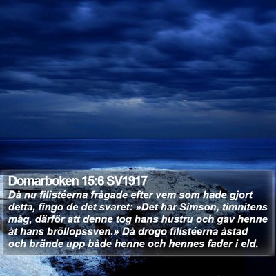 Domarboken 15:6 SV1917 Bible Verse Image