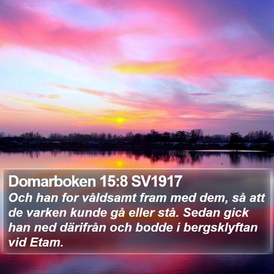 Domarboken 15:8 SV1917 Bible Verse Image