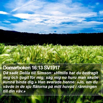 Domarboken 16:13 SV1917 Bible Verse Image