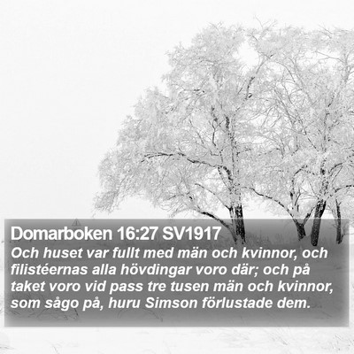 Domarboken 16:27 SV1917 Bible Verse Image