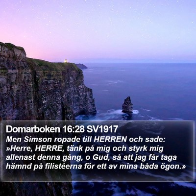 Domarboken 16:28 SV1917 Bible Verse Image