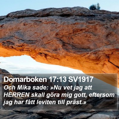 Domarboken 17:13 SV1917 Bible Verse Image