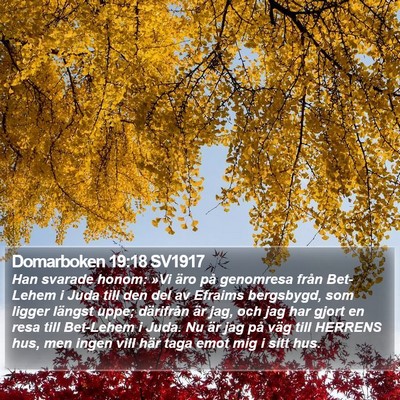 Domarboken 19:18 SV1917 Bible Verse Image