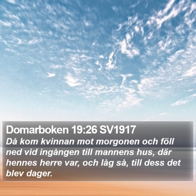Domarboken 19:26 SV1917 Bible Verse Image
