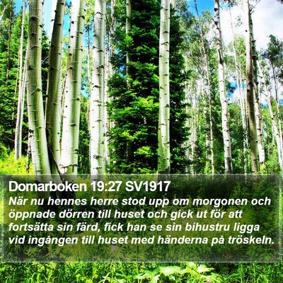 Domarboken 19:27 SV1917 Bible Verse Image