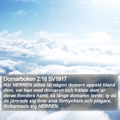 Domarboken 2:18 SV1917 Bible Verse Image