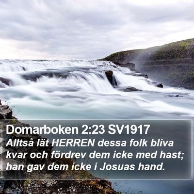 Domarboken 2:23 SV1917 Bible Verse Image
