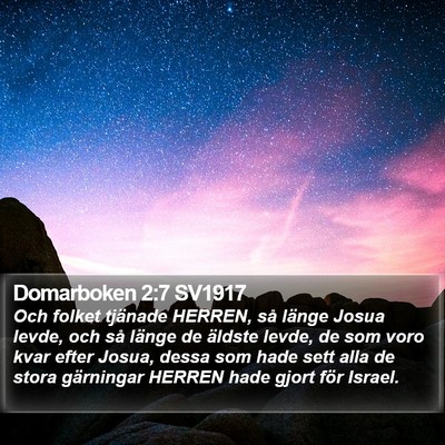 Domarboken 2:7 SV1917 Bible Verse Image
