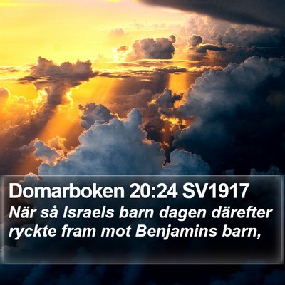 Domarboken 20:24 SV1917 Bible Verse Image