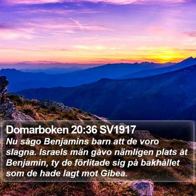 Domarboken 20:36 SV1917 Bible Verse Image