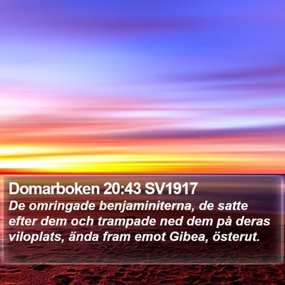 Domarboken 20:43 SV1917 Bible Verse Image
