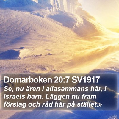 Domarboken 20:7 SV1917 Bible Verse Image