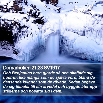 Domarboken 21:23 SV1917 Bible Verse Image