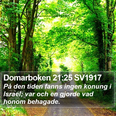 Domarboken 21:25 SV1917 Bible Verse Image