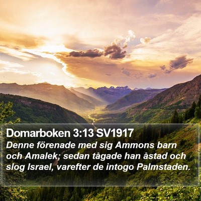 Domarboken 3:13 SV1917 Bible Verse Image
