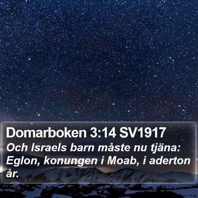 Domarboken 3:14 SV1917 Bible Verse Image
