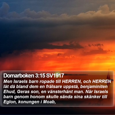 Domarboken 3:15 SV1917 Bible Verse Image