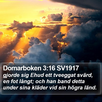 Domarboken 3:16 SV1917 Bible Verse Image