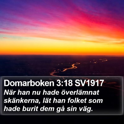Domarboken 3:18 SV1917 Bible Verse Image