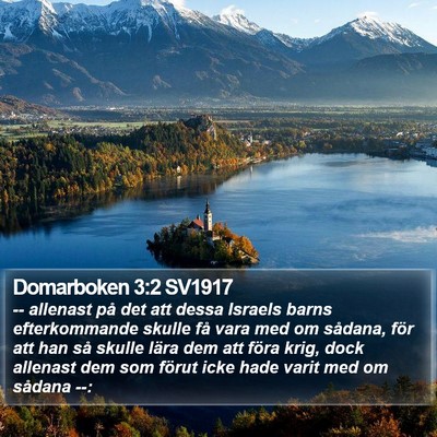 Domarboken 3:2 SV1917 Bible Verse Image