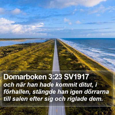 Domarboken 3:23 SV1917 Bible Verse Image