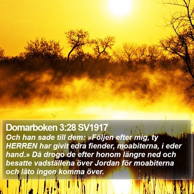 Domarboken 3:28 SV1917 Bible Verse Image