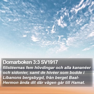 Domarboken 3:3 SV1917 Bible Verse Image