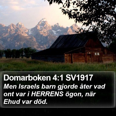Domarboken 4:1 SV1917 Bible Verse Image