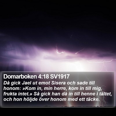 Domarboken 4:18 SV1917 Bible Verse Image