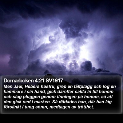 Domarboken 4:21 SV1917 Bible Verse Image