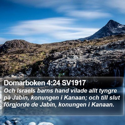 Domarboken 4:24 SV1917 Bible Verse Image
