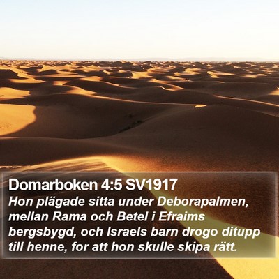 Domarboken 4:5 SV1917 Bible Verse Image