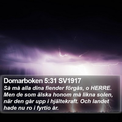 Domarboken 5:31 SV1917 Bible Verse Image
