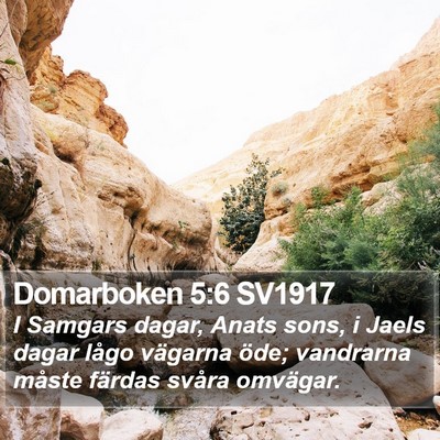 Domarboken 5:6 SV1917 Bible Verse Image