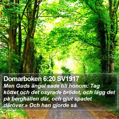 Domarboken 6:20 SV1917 Bible Verse Image