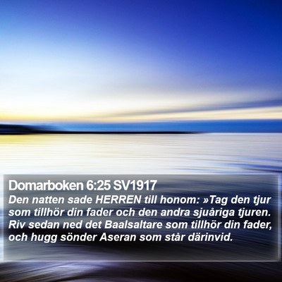 Domarboken 6:25 SV1917 Bible Verse Image