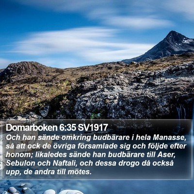 Domarboken 6:35 SV1917 Bible Verse Image