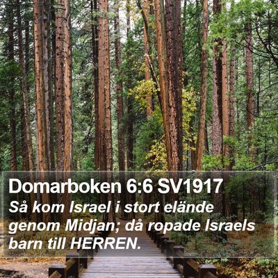 Domarboken 6:6 SV1917 Bible Verse Image
