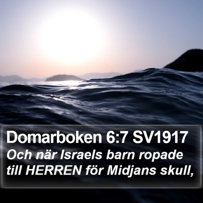 Domarboken 6:7 SV1917 Bible Verse Image