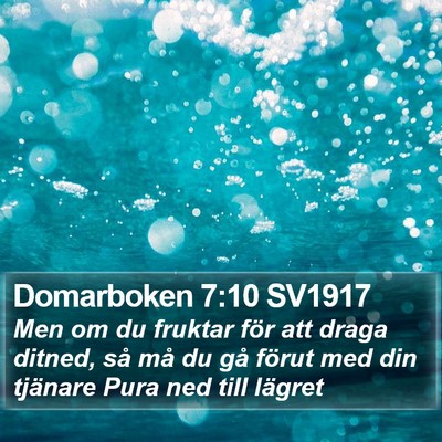 Domarboken 7:10 SV1917 Bible Verse Image