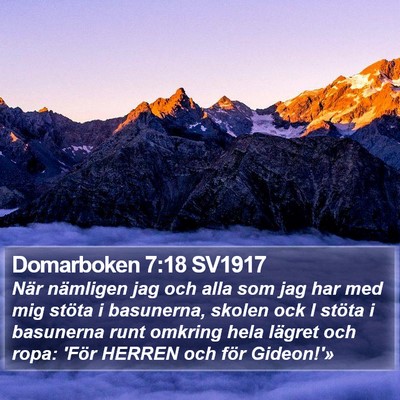 Domarboken 7:18 SV1917 Bible Verse Image