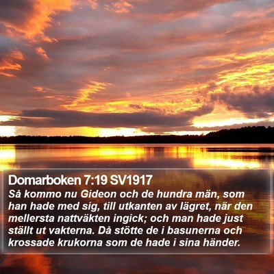 Domarboken 7:19 SV1917 Bible Verse Image
