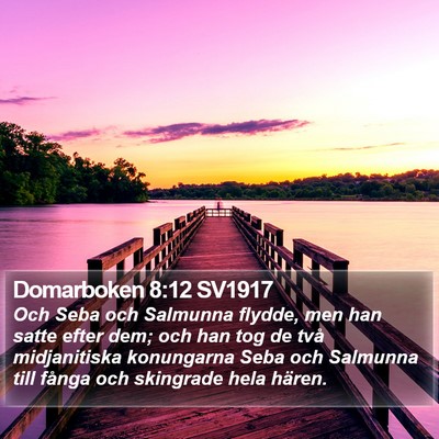 Domarboken 8:12 SV1917 Bible Verse Image