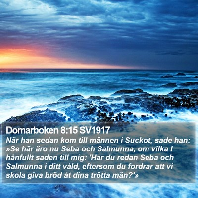 Domarboken 8:15 SV1917 Bible Verse Image