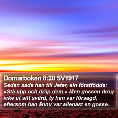Domarboken 8:20 SV1917 Bible Verse Image